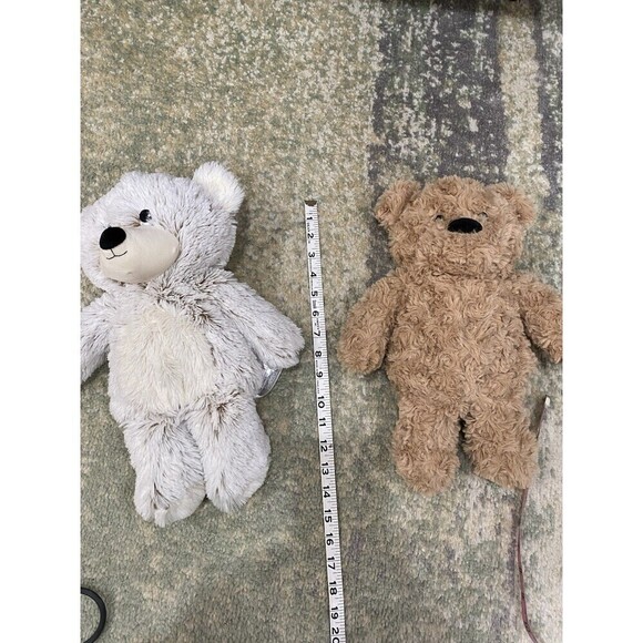 SET (2) Warmies Soothing Therapy Marshmallow & Brown Bear Plushes Microwavable - Picture 2 of 10